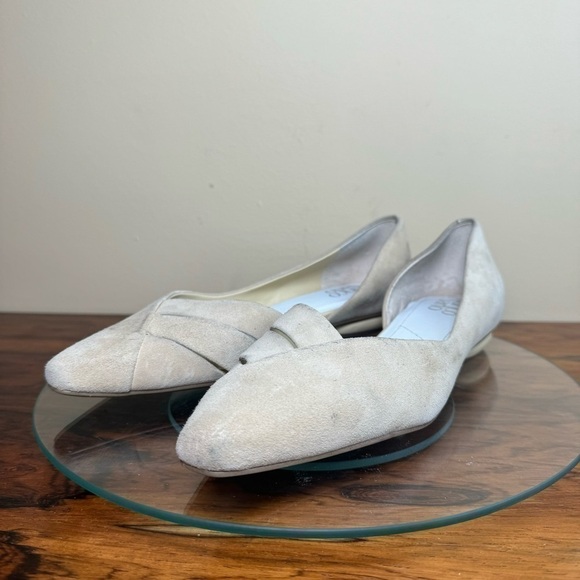 Franco Sarto Braela Almond Toe d'Orsay Flat in sand suede - Picture 9 of 16